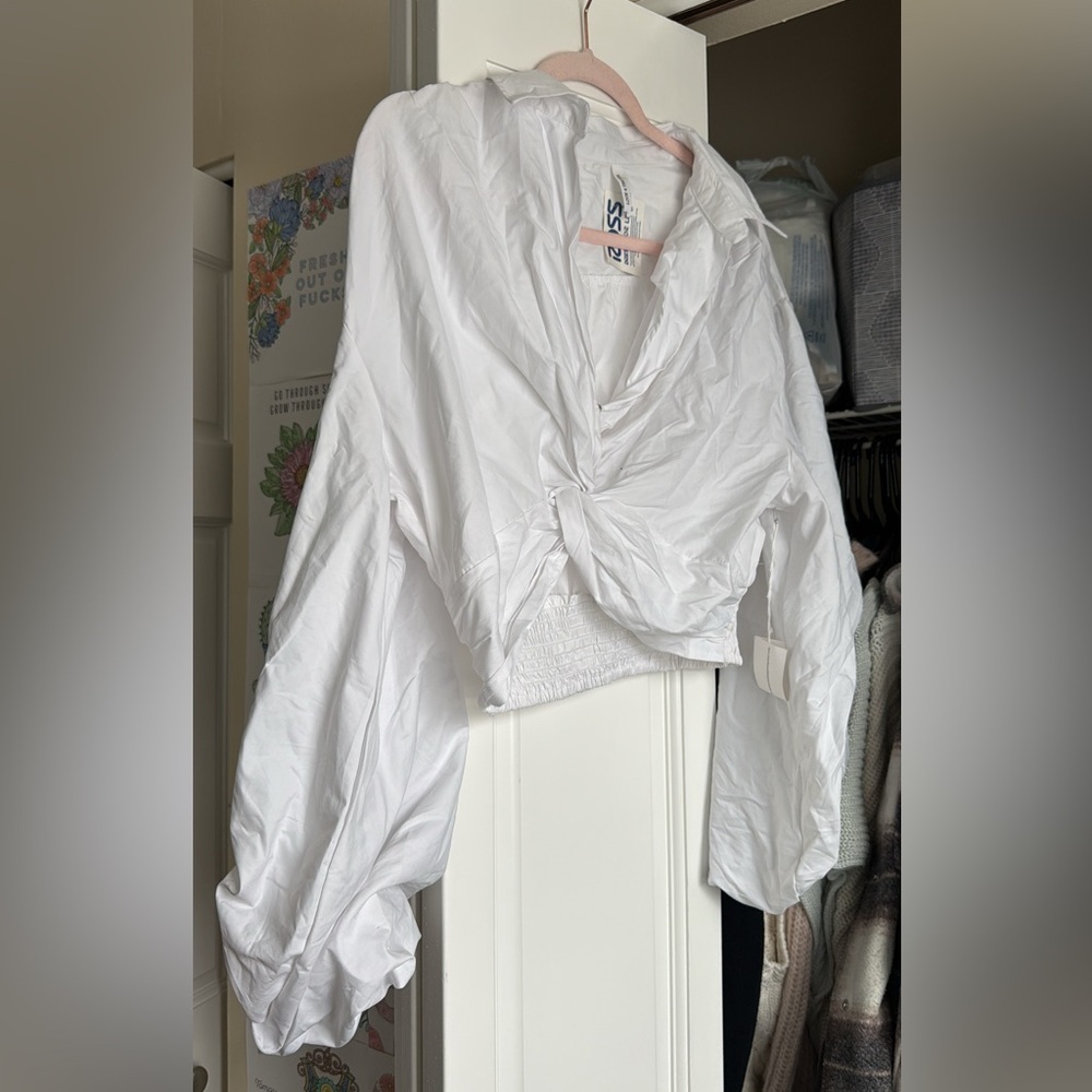 White knot blouse